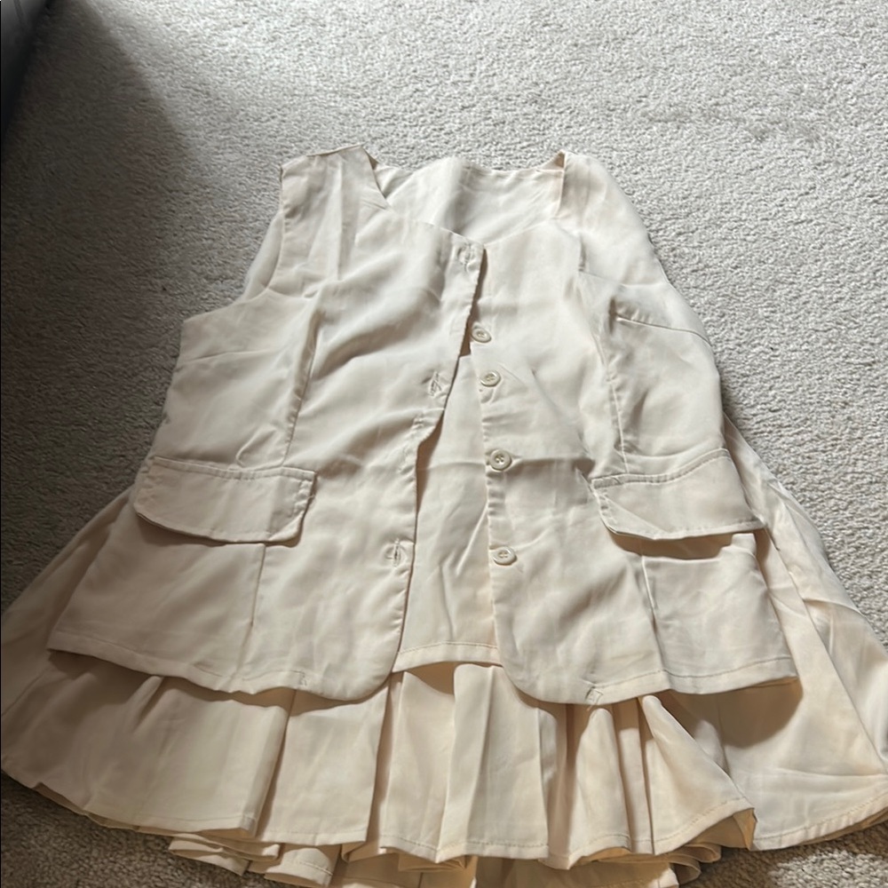 Elegant Cream Mini Dress